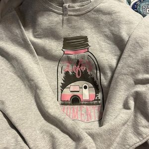 Grey sweater size medium but could probably fit large